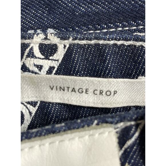 Jordache Jeans Womens 28 Blue Vintage Crop Diagonal Logo Casual‎ Denim Adult - Picture 9 of 13